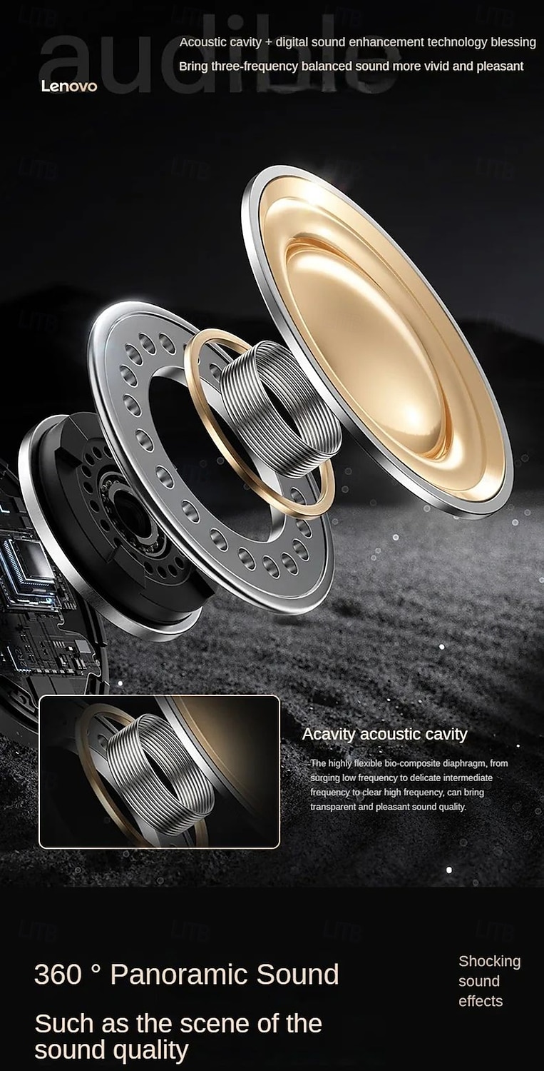 NEW Lenovo EA305 TWS Sports Earphones Bluetooth 5.4 Dual Mode Wireless Earphones Waterproof HiFi Stereo Noise Cancelling Earbuds 2025 - $33.99 –P5