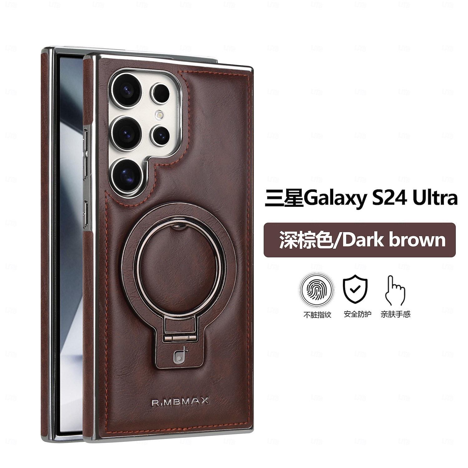 телефон Кейс для Назначение SSamsung Galaxy S25 S24 S23 Ultra Plus Кейс на заднюю панель со стендом Магнитный Защита от удара Ретро ТПУ Кожа PU 2025 - $20.99 –P4