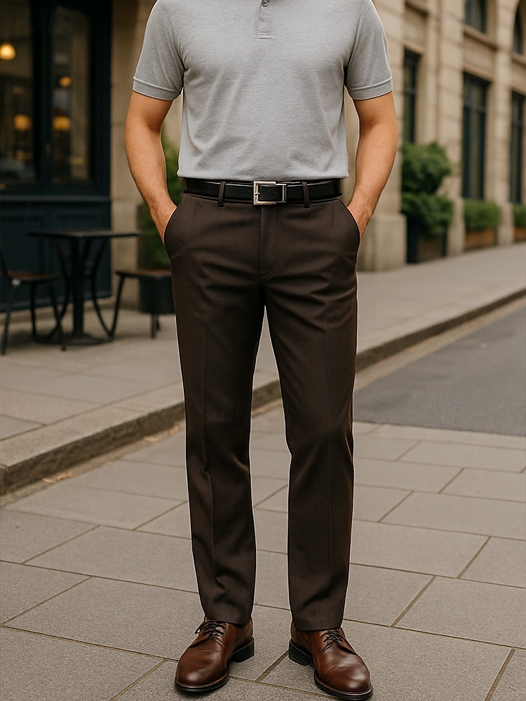 Ceinture en cuir véritable pour homme avec boucle à cliquet automatique – Ceinture classique ajustable pour le travail, le bureau et le quotidien de 2025 ? $14.99 –P1