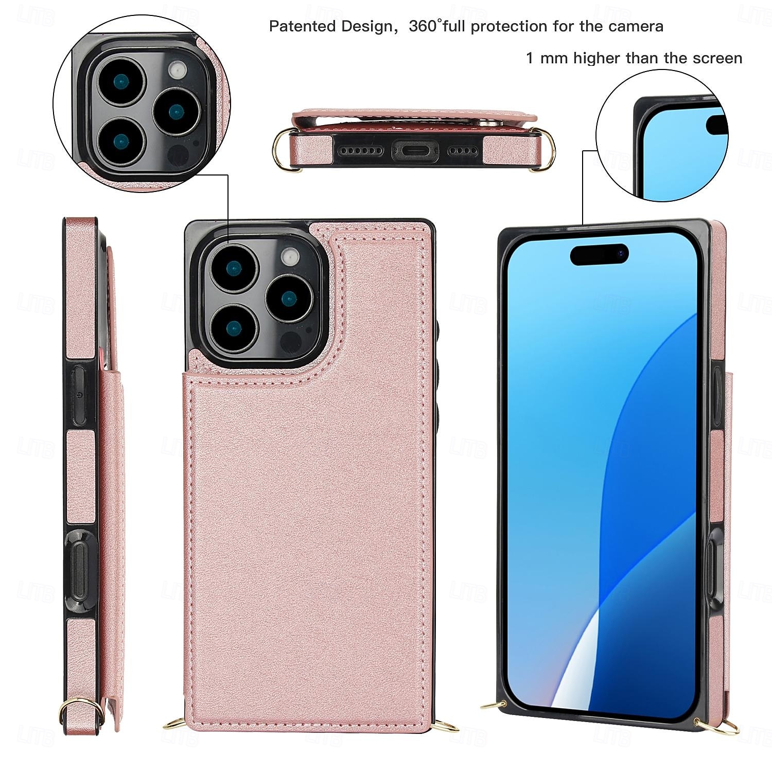 telefon Etui Til iPhone 16 Pro Max Plus iPhone 16 iPhone 16 Plus iPhone 16 Pro iPhone 15 iPhone 15 14 Pro Max Plus Lommebok-kortveske Glidelås med nøkkelbånd Støtte Kontor / Bedrift TPU PU lær 2025 - $17.99 –P2