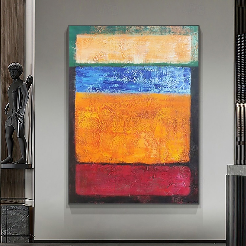 Peinture à l'huile faite à la main sur toile, décoration murale abstraite moderne pour la décoration intérieure, peinture roulée sans cadre, non tendue de 2025 ? $92.99 –P3