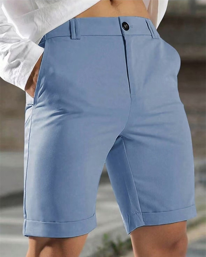 Herren Schicke Shorts Burmuda Shorts Arbeitsshorts Tasche Einfach Komfort Atmungsaktiv Kurz Outdoor Geschäft Mode Lässig Schwarz Blau 2025 - $21.99 –P1