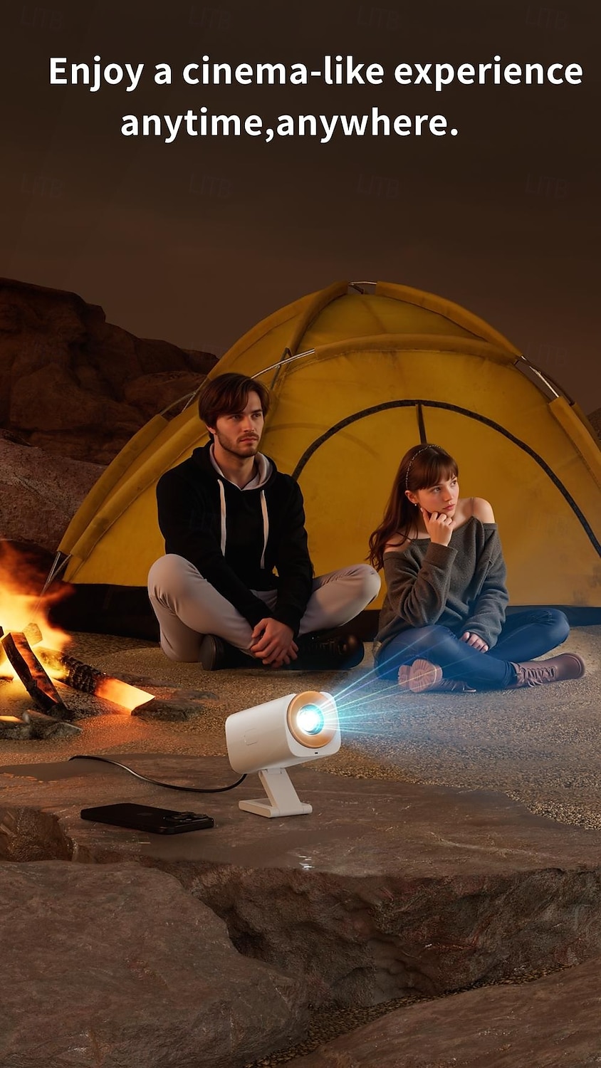 Super Convenient Mini Projection Home Theater 1080p Android Intelligent High-definition Home Wireless Projection Android Version Supports Wireless Same Screen Mobile Phones Supports USB Flash Drives 2025 - $68.99 –P3