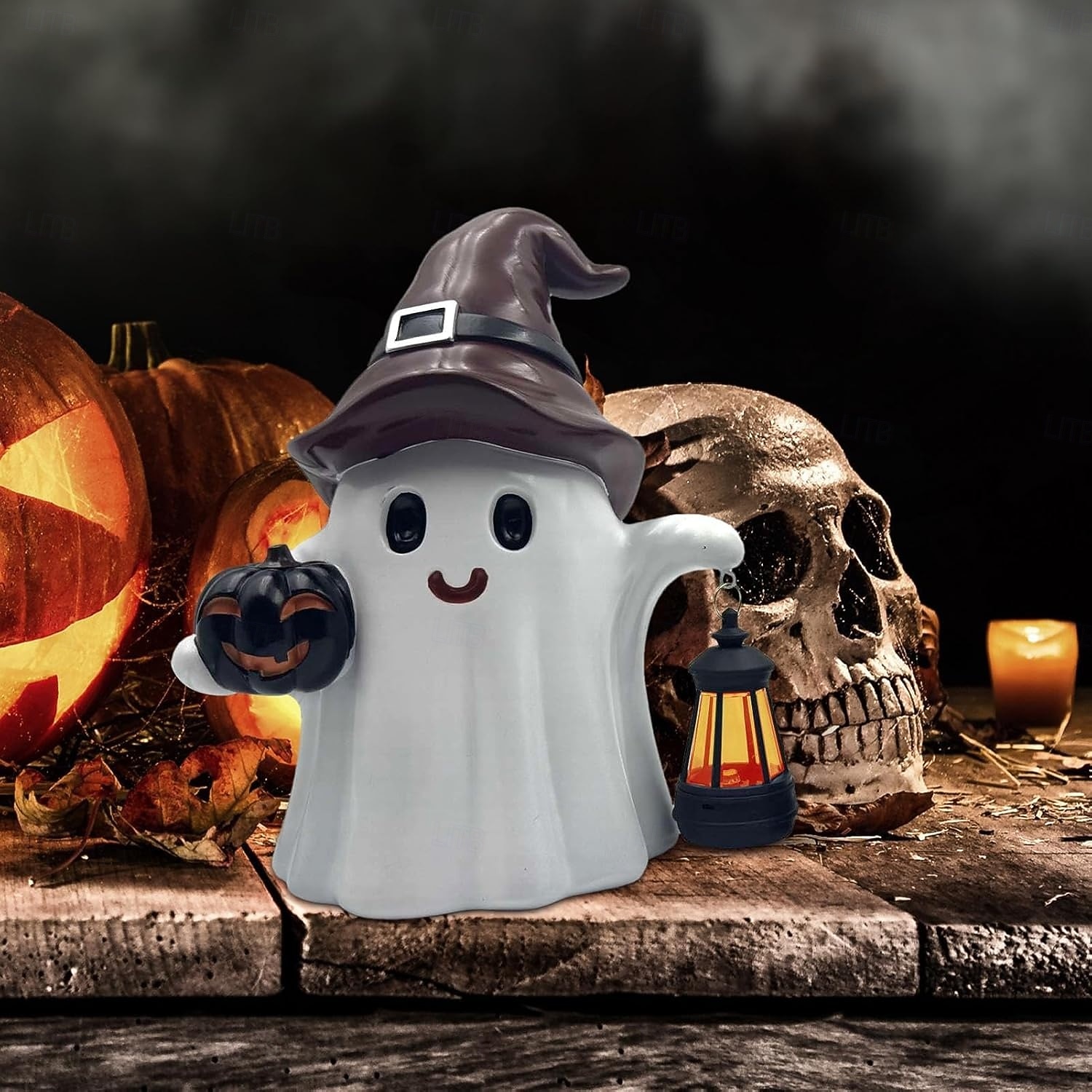 1 ks halloween venkovní solární vodotěsná lucerna duchů vnitřní a venkovní nádvoří zahradní cesta terasa restaurace ložnice dekorativní světlo krajinářské světlo 2025 - $23.99 –P5