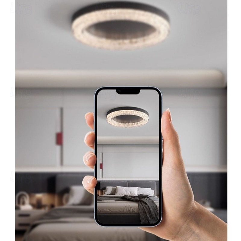 Lámpara de araña moderna de lujo regulable con control remoto, lámpara de techo de acero inoxidable, lámpara de araña larga para sala de estar, restaurante, luz LED de 110-240 V 2025 - $250.59 –P5