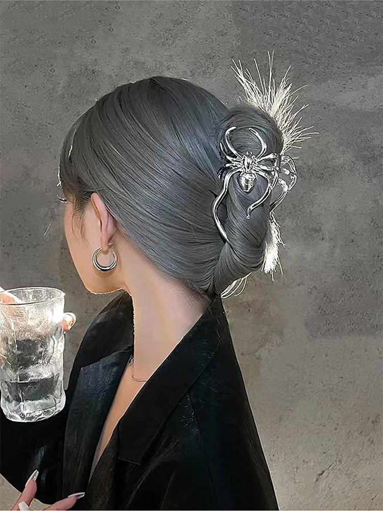 Women’s Halloween Spider Hair Claw Clip – Alloy Gothic Hair Accessory with Creepy Spider Design for Costume Parties, Cosplay and Festive Occasions 2025 - $7.99 –P2