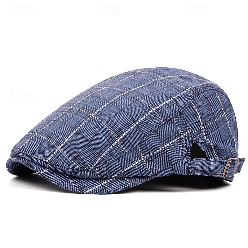 berretto a quadri alla moda da uomo e da donna - ripiegabile, lavabile a mano, autunnale &berretto alla moda primaverile, berretto alla moda autunnale con motivo a quadri, berretto ripiegabile del 2025 a $15.49 –P8
