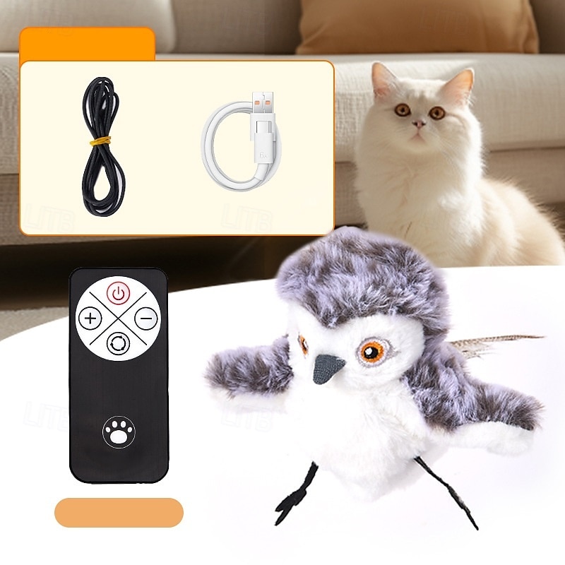 2025年 猫鳥のおもちゃ、タッチで作動する子猫のおもちゃ、音と羽根が付いた室内猫用運動用おもちゃ、室内用インタラクティブ猫用おもちゃ、遊び時間の柔らかい鳥のおもちゃ コレクション – $33.99 –P11