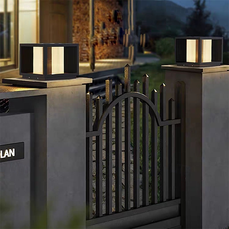 metal moderno &Apliques solares LED de pared para exterior de acrílico, blanco cálido, tamaño 30/20 cm, 110-120 V/220-240 V, interruptor con sensor impermeable 2025 - $190.99 –P7