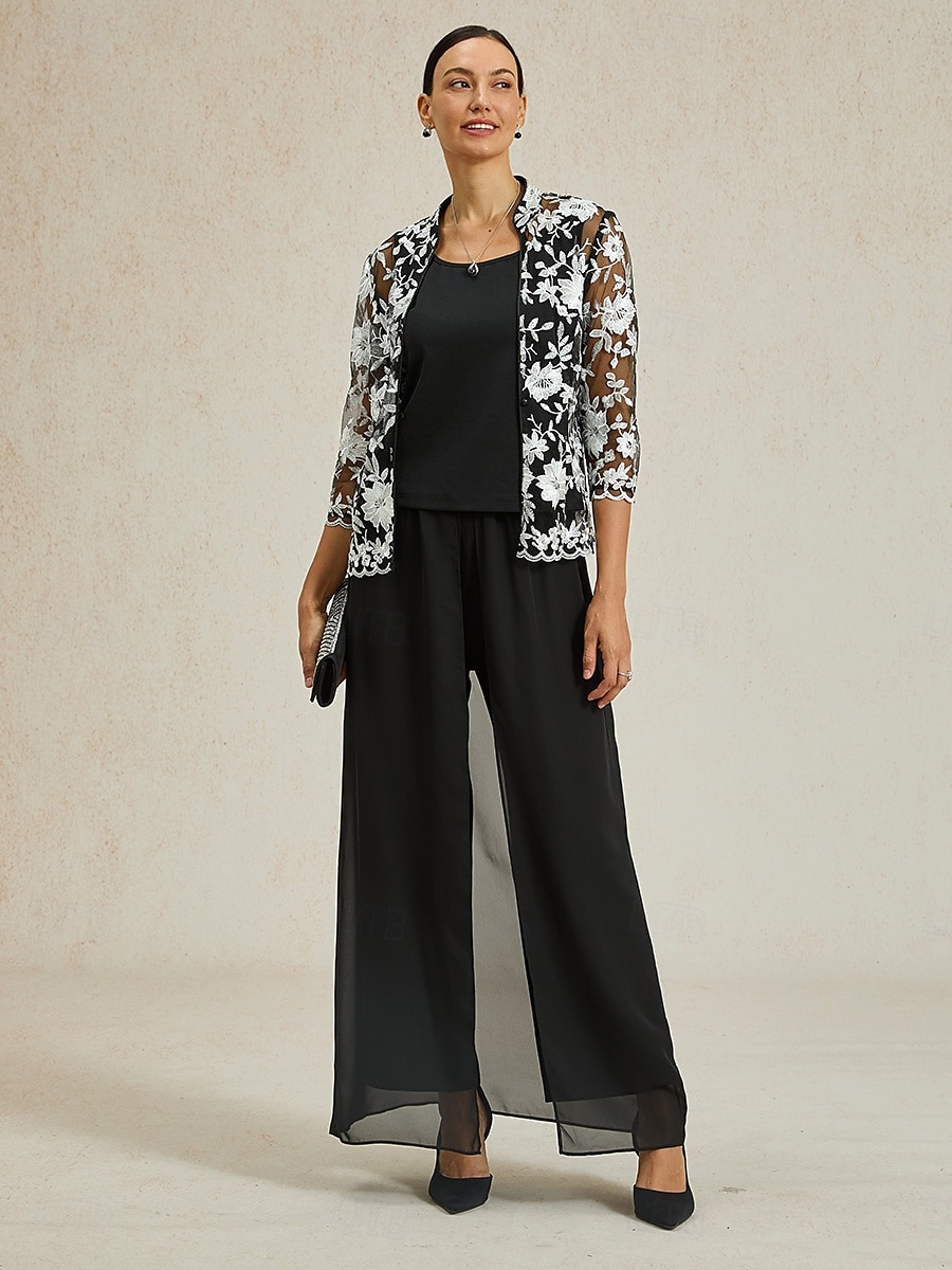 Women's Culottes Wide Leg Elegant Vacation Fashion Long High Waist Black Summer Spring Fall 2025 - $49.99 –P6