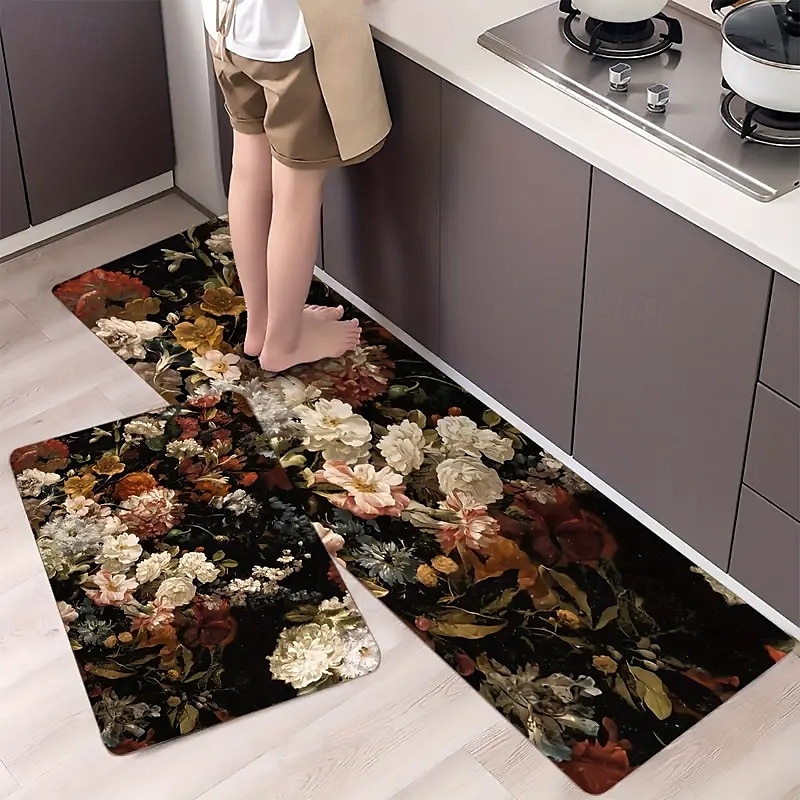 Sunflower Series Long Kitchen Mat - Non-Slip, Stain-Resistant, Absorbent Rug for Entryway & Home Use 2025 - $7.49 –P7