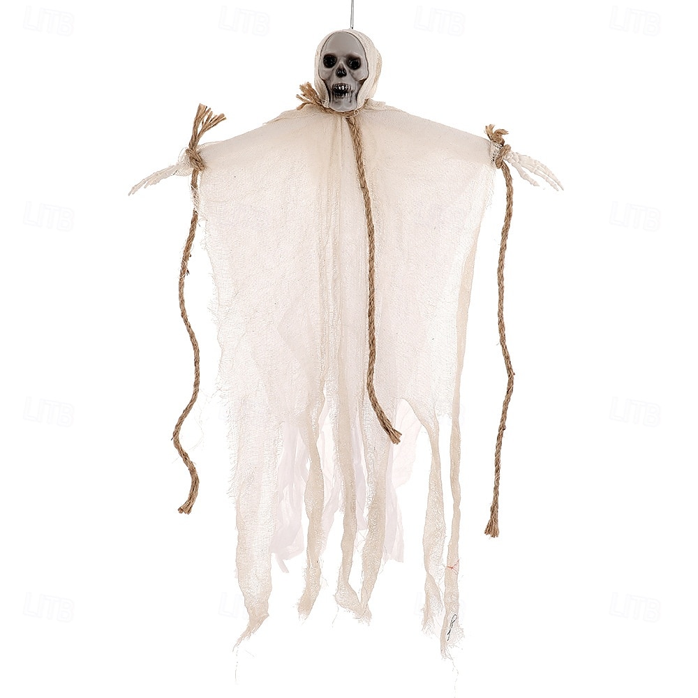 2er-Pack hängende Halloween-Dekorationen mit Skelettgeistern, Sensenmänner für Halloween-Außendekorationen, fliegendes Halloween-Skelett-Geist, Spukhaus-Requisite, Party-Dekor 2025 - $12.99 –P6