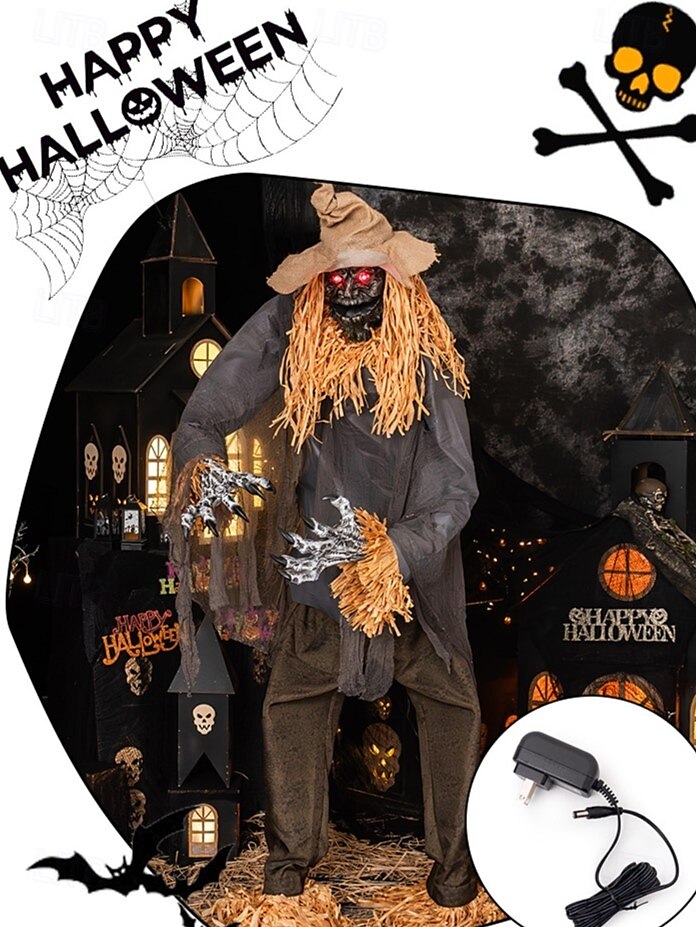 νέο στοιχειωμένο σπίτι για το Halloween διασυνοριακό μεγάλο υπαίθριο λούνα παρκ ηλεκτρική επαγωγή στολίδι διάβολος δέντρο σκιάχτρο ζόμπι 2025 - $974.99 –P4
