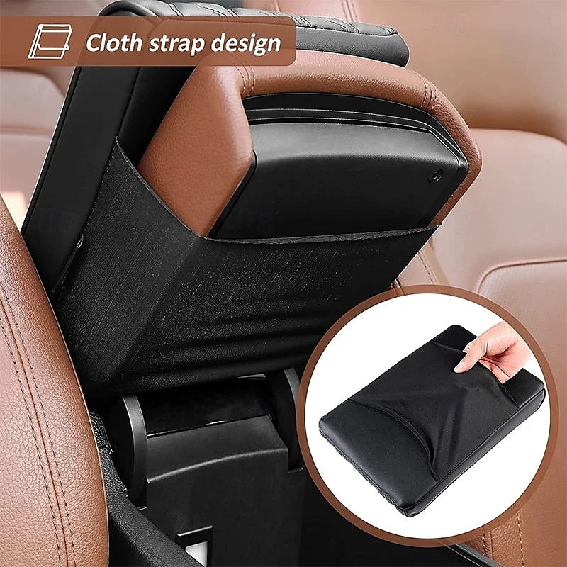 Bracciolo in memory foam per auto, cuscino per console centrale con tasca portaoggetti, porta telefono, scatola per fazzoletti, supporto per gomiti per il comfort di guida del 2025 a $10.99 –P19