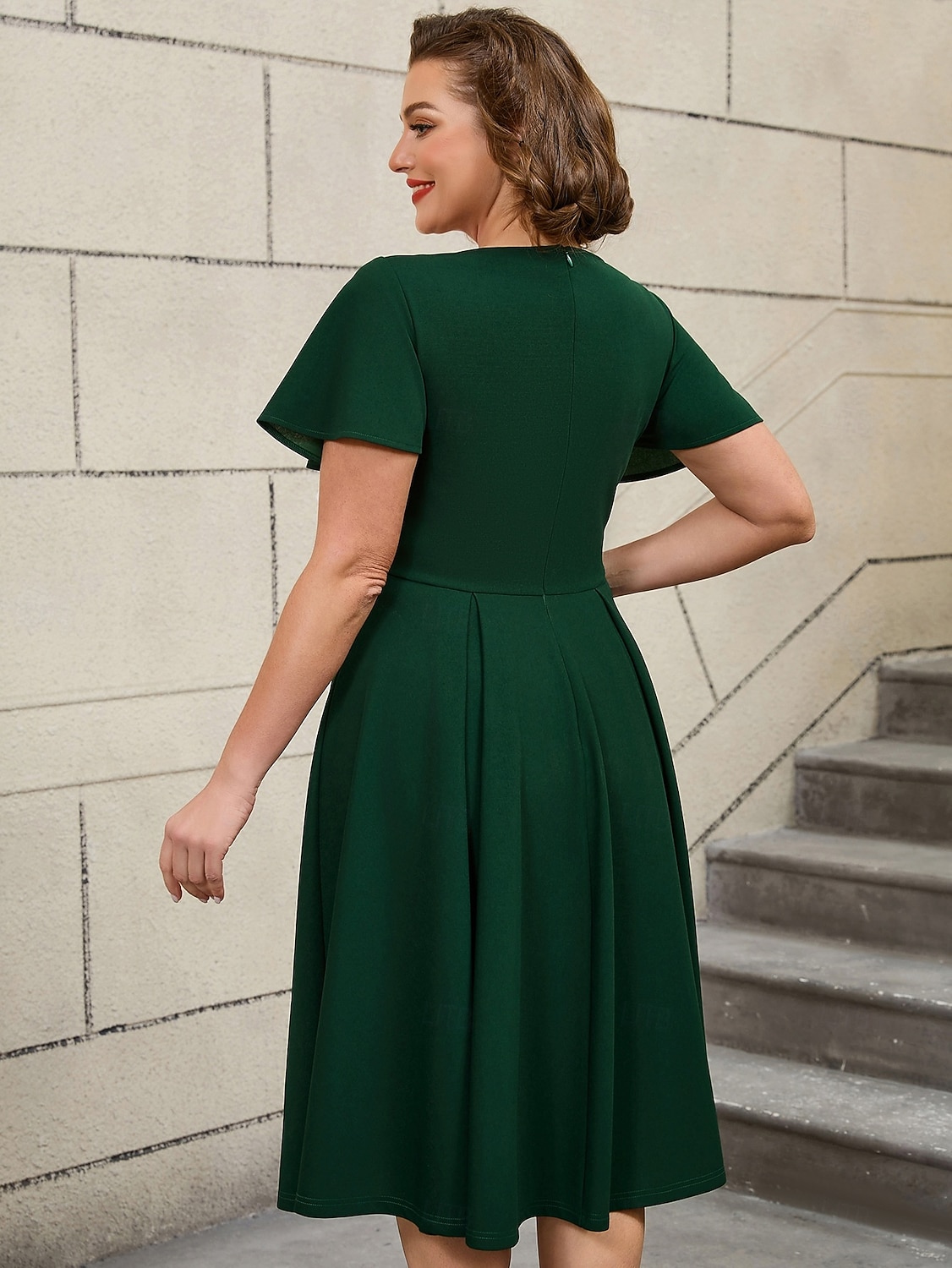 1950-tallet Retro / vintage Middag Flare kjole Store størrelser Kostyme Dame Feriereise Ball Fest / aften Voksne Kjole Vår sommer 2026 - $44.99 –P7