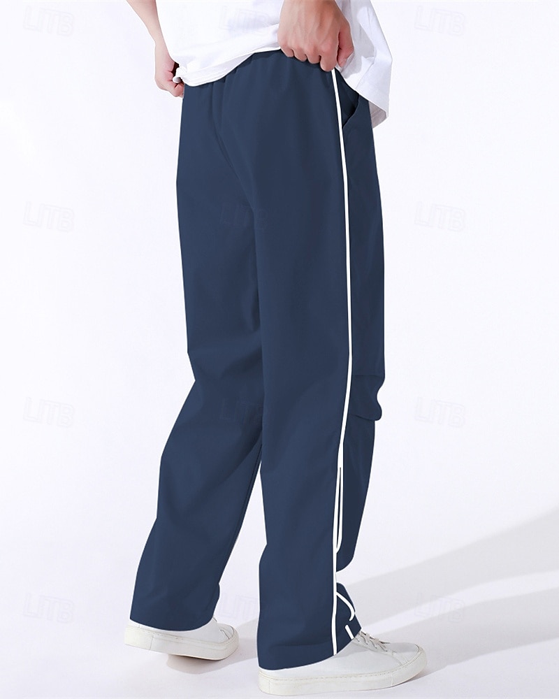 Herren Tech-Hosen Hose Freizeithose Tasche Elastischer Bund Kordelzug Patchwork Komfort Sport im Freien Täglich Mode Lässig Schwarz Armeegrün Mikroelastisch 2025 - $17.99 –P12