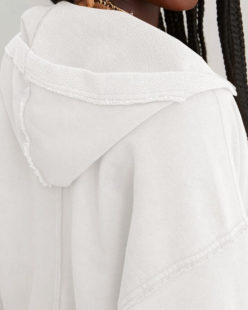 Per donna Giacca con Cappuccio Caldo Confortevole Patchwork Moda Semplice Uscire Weekend Pullover Regolare Con Cappuccio Vestibilità regolare Manica Lunga Capispalla Nero Grigio chiaro Rosso rosa del 2025 a $24.99 –P17