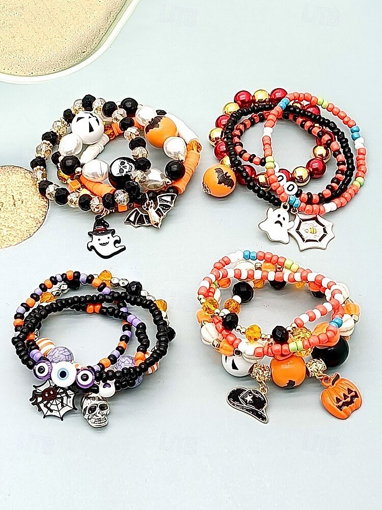Per donna Braccialetto Set di bracciali Acrilico Lega Helloween del 2025 a $7.99 –P5
