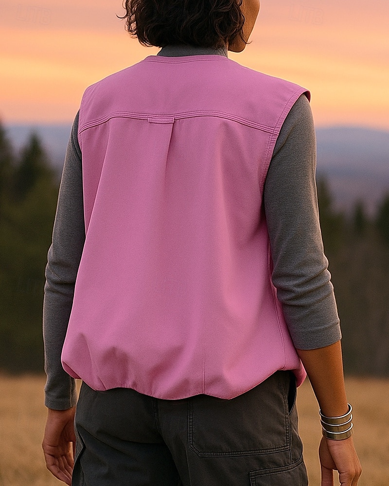 Mulheres Colete de Trilha Colete de carga Primavera Outono Ao ar livre Leve Respirável Colete Caça Pesca Alpinismo Preto Rosa claro Verde Tropa Azul Marinho Cáqui de 2026 por $34.99 –P2