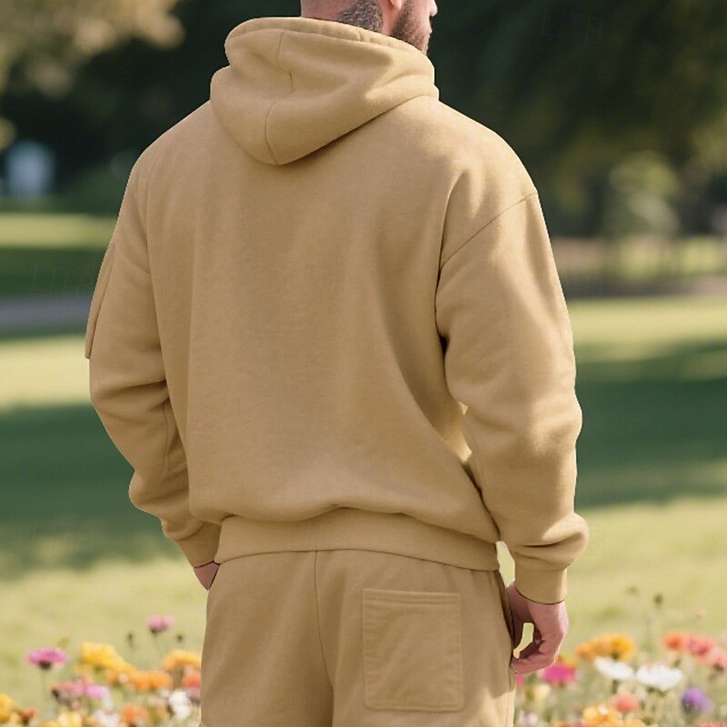 Hombre Sudadera Sudadera con capucha y cremallera de un cuarto Sudadera con capucha de lana Negro Blanco Azul Marino Caqui Gris Claro Con Capucha Plano Bolsillo Cremallera de un cuarto Deporte Diario 2025 - $23.99 –P18