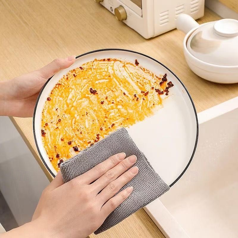 2 rotoli / 40 pezzi di salviette detergenti in microfibra riutilizzabili, strofinacci da cucina multiuso, strofinacci intrecciati, panni per la pulizia della casa ecologici per soggiorno, camera da del 2025 a $21.99 –P6