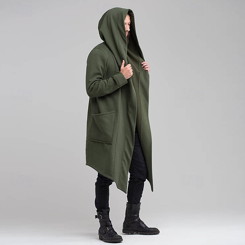Pánské Kapuce Svrchní oblečení Černá Vodní modrá Trávová zelená Kapuce Bez vzoru Kapsy Sporty a outdoor Denní Dovolená Polyester Šik ven Základní Na běžné nošení Jaro Podzim Oblečení Mikiny s kapucí 2026 - $28.99 –P5