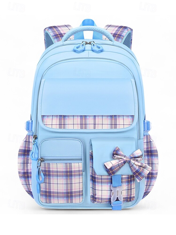 Sac à dos d'école imperméable grande capacité pour enfants – design à carreaux léger, bretelles confortables, idéal pour l'école quotidienne, les voyages et les activités de plein air des filles de 2025 ? $29.99 –P10