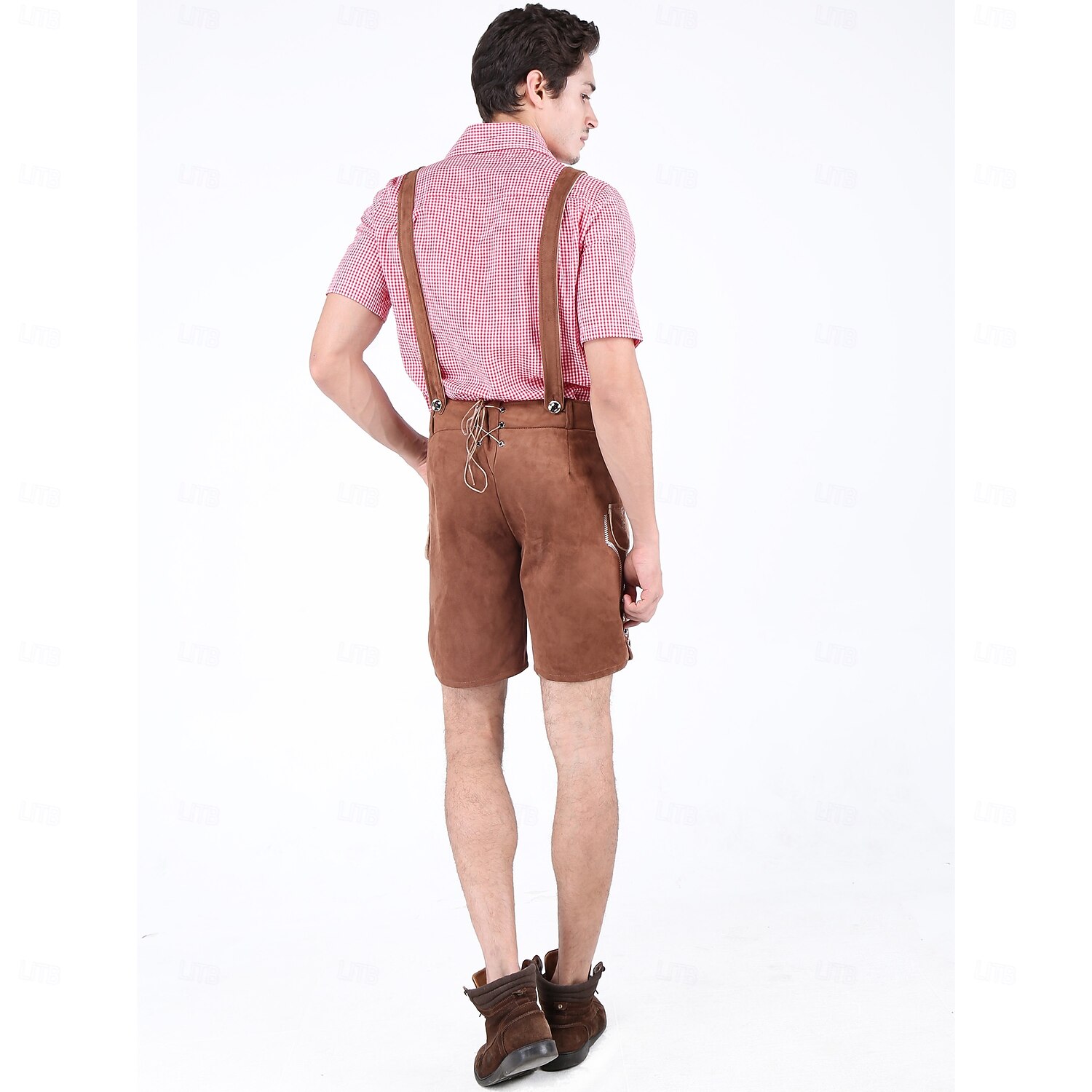 Oktoberfest Lederhosen Koszula alpejski kapelusz bawarski Niemiecki Łąki Męskie Karnawał Impreza Festiwal Piwa Tkanina w stylu tradycyjnym Bluzka Szorty Stroje 2026 - $60.99 –P8