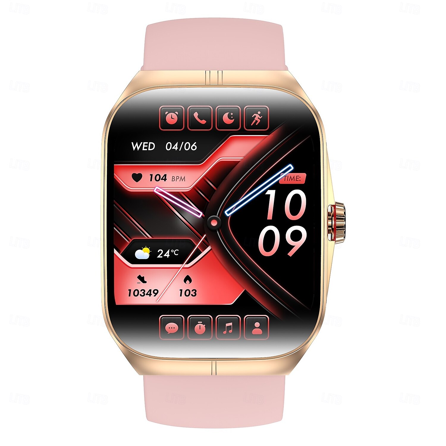 HK80 Εξυπνο ρολόι 1.95 inch Έξυπνο ρολόι Bluetooth Χρονόμετρο Υπενθύμιση Κλήσης Συσκευή Παρακολούθησης Καρδιακού Παλμού καθιστική υπενθύμιση Βρες τη Συσκευή Μου Συμβατό με Android iOS IP68 Γυναικεία 2025 - $42.99 –P9