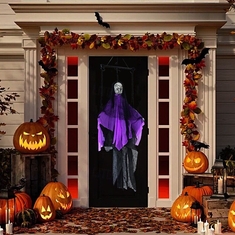 hängande spökdekoration obehagligt spetstyghänge för halloweenbar och dekor för fester lätt och skrämmande design 2025 - $57.99 –P1