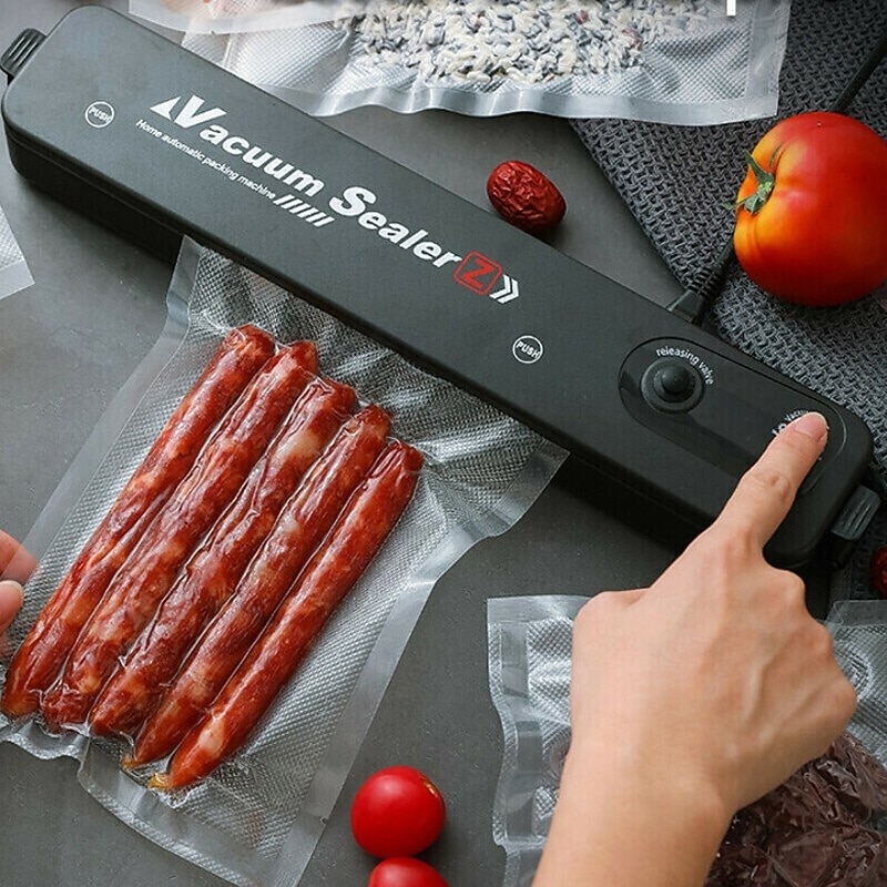 Vakuový balicí stroj Food Saver se 100 ks sáčků, malý automatický domácí vakuový balicí stroj na potraviny, vakuový balicí stroj pro uchování čerstvosti vařených a syrových potravin 2026 - $32.99 –P1