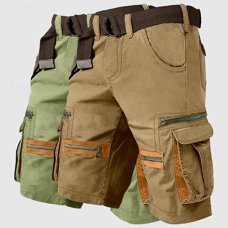Per uomo Pantaloncini cargo Shorts Shorts da Spiaggia Pantaloncini casual Multi-tasche Gamba Dritta Tasca falsa Semplice Comodità Lunghezza al ginocchio All'aperto Casuale Quotidiano Vacanza Moda del 2025 a $39.99 –P7