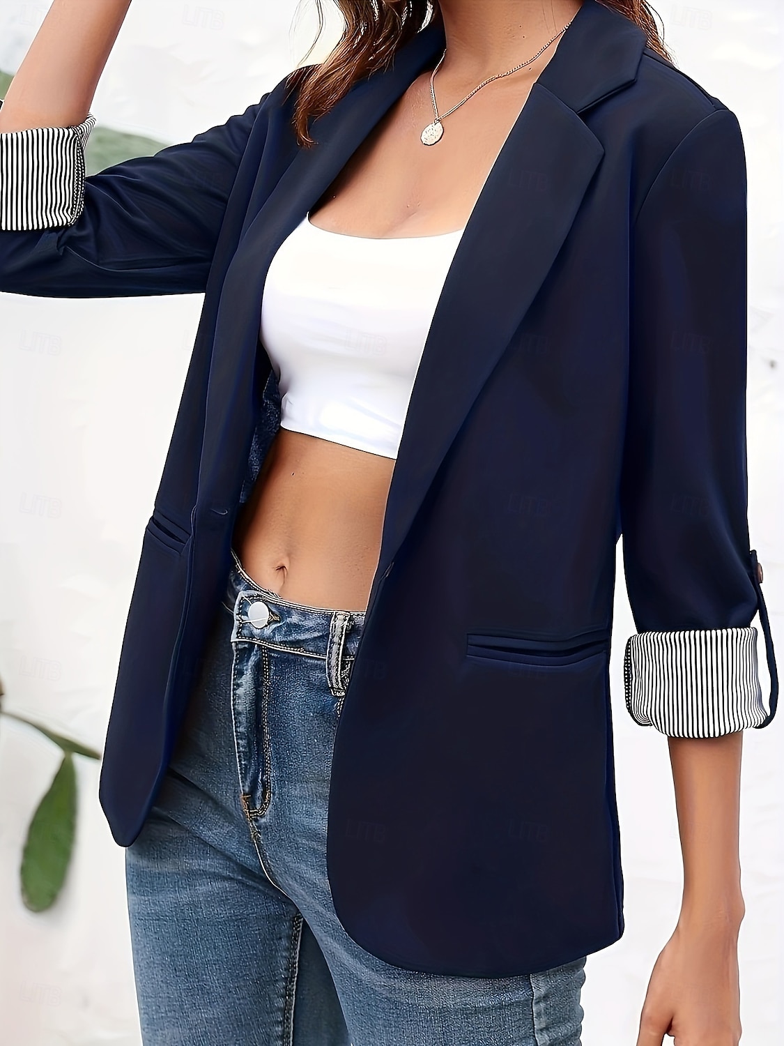 Damen Blazer Bequem Atmungsaktiv Knöpfe Mode Modern Einfach Arbeit Täglich Regulär Umlegekragen Normale Passform Langarm Oberbekleidung Schwarz Rote Burgunderrot Frühling Herbst 2025 - $31.99 –P9