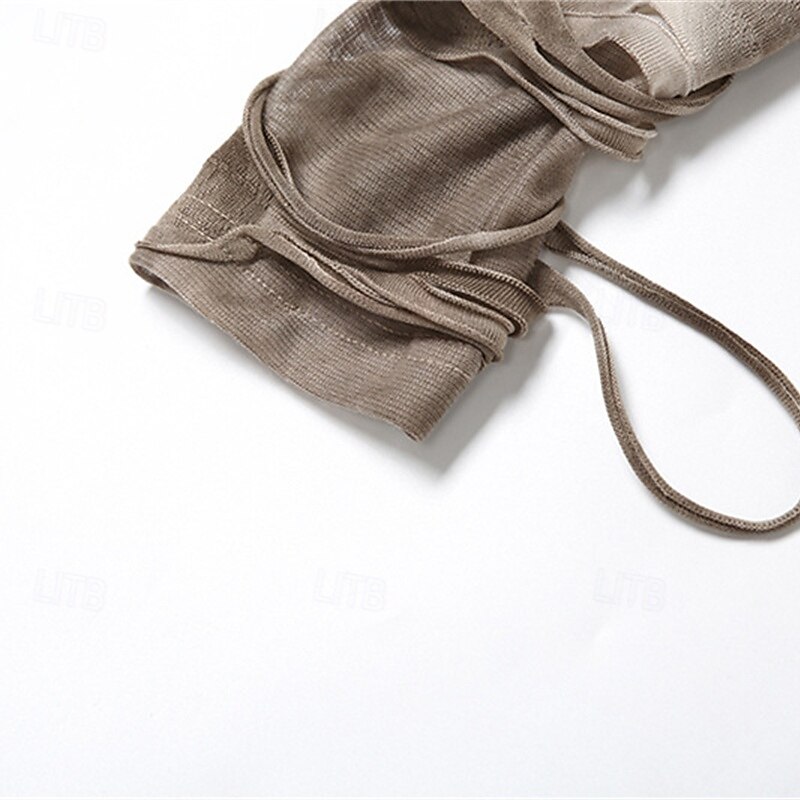 Női Nyári felsők Wrap Crop Top Színátmenet Napi Stílusos Alkalmi Hosszú ujj Kapucni Normál felsők Munka Napi Szabadság Fodrozott Nyomtatott Khakizöld Tavasz Ősz 2025 - $23.99 –P6