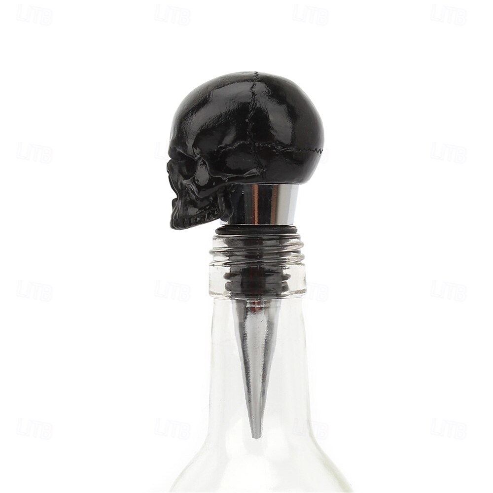 Tappo per bottiglia con teschio di Halloween, 3D, nero, a forma di scheletro, creativo, stile gotico, per bottiglie di vino in vetro, accessori per feste, decorazioni per la casa e la cucina. del 2025 a $12.99 –P4