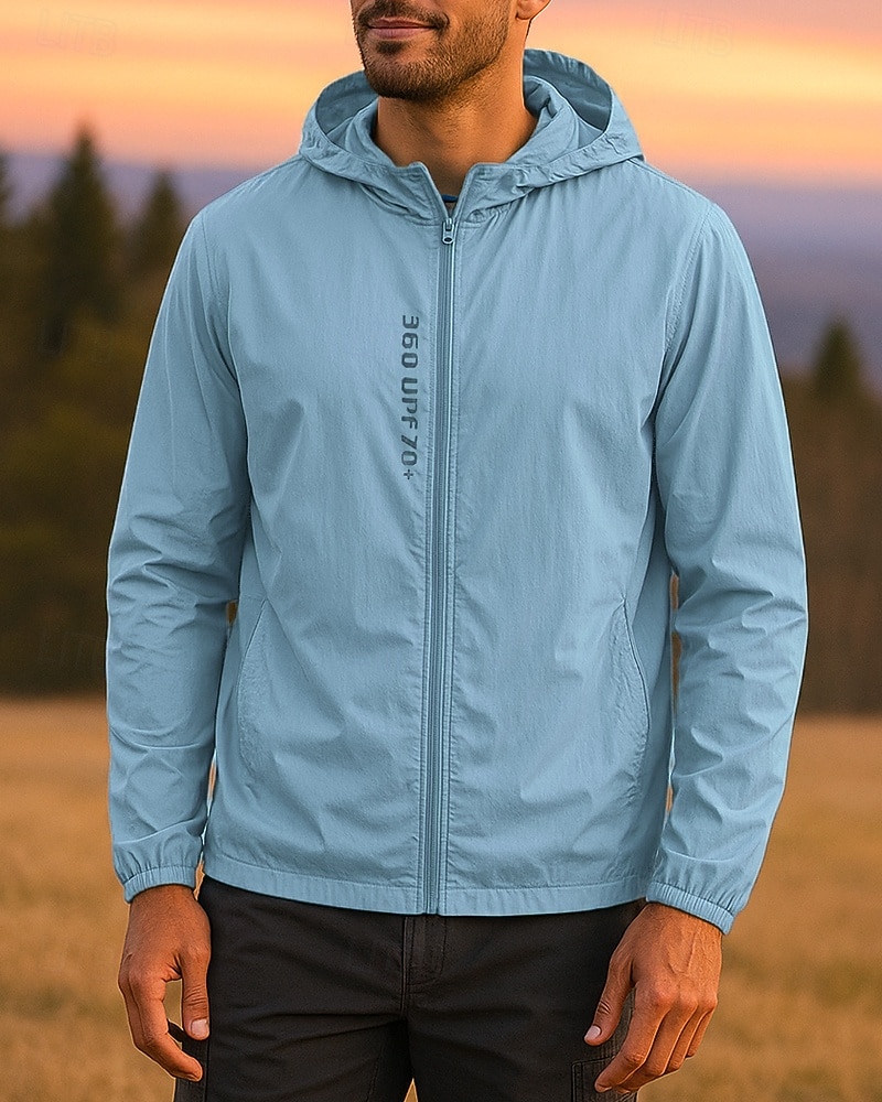 Herr Vindtät jacka Softshelljacka Vandringsjacka Utomhus Solskydd Lättvikt Andningsfunktion Vandringskläder Vandringskläder Sommar Vår Jacka Camping / vandring / grottforskning Löpning Ensfärgat 2026 - $31.99 –P6