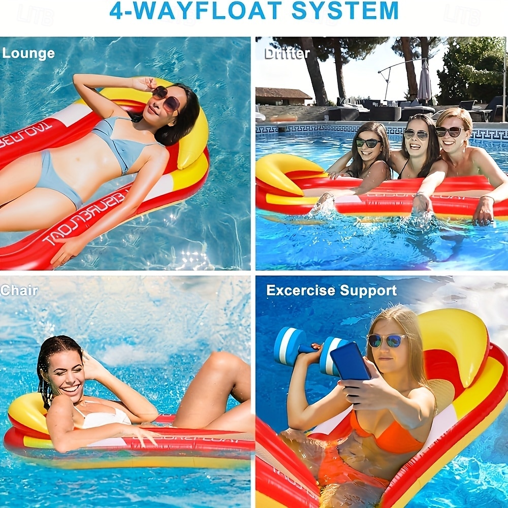 1pc Large PVC Inflatable Pool Float with Sun Hat Design - Durable Foldable and Portable for Beach and Pool Parties Pool Relaxation EssentialsPlayful Pool AccessoryDurable Pool Float 2025 - $36.99 –P7