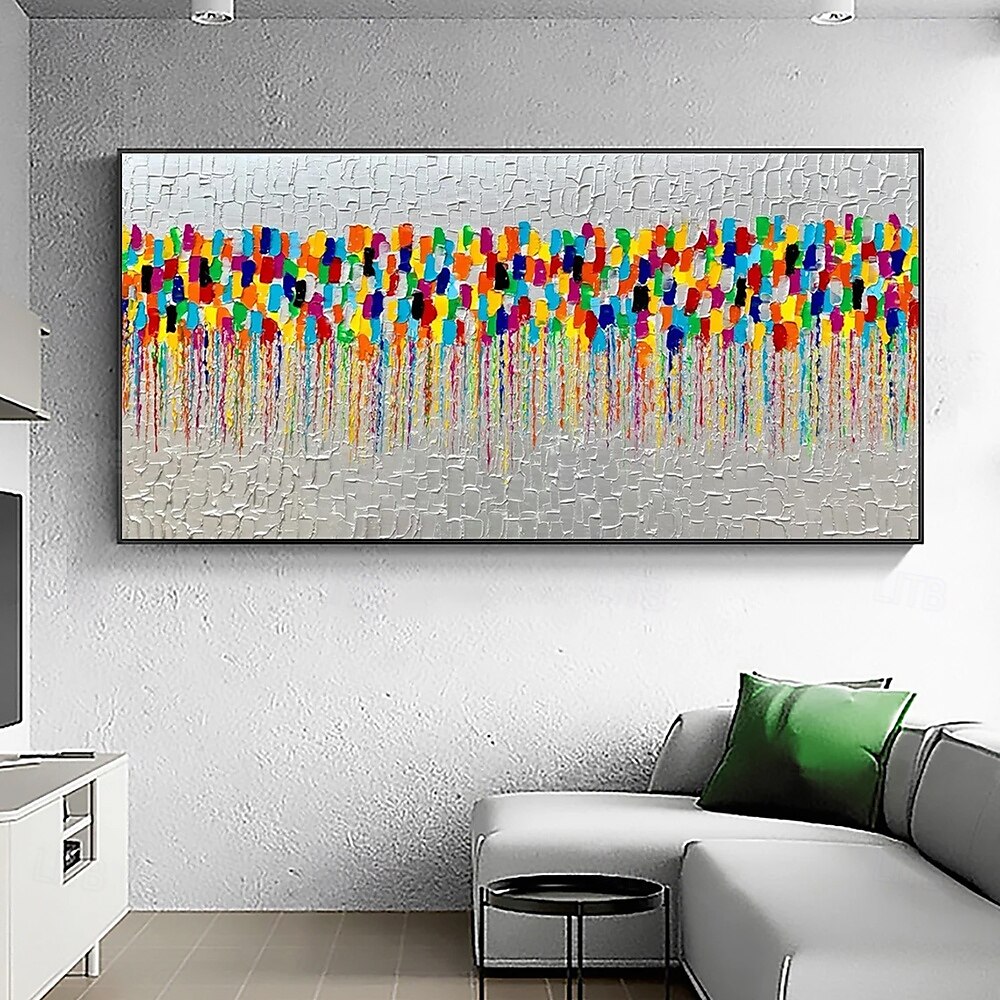 Mintura handgefertigte abstrakte, farbenfrohe, strukturierte Ölgemälde auf Leinwand, Wandkunst, Dekoration, modernes abstraktes Bild für die Inneneinrichtung, gerolltes, rahmenloses, ungedehntes 2025 - $91.99 –P4