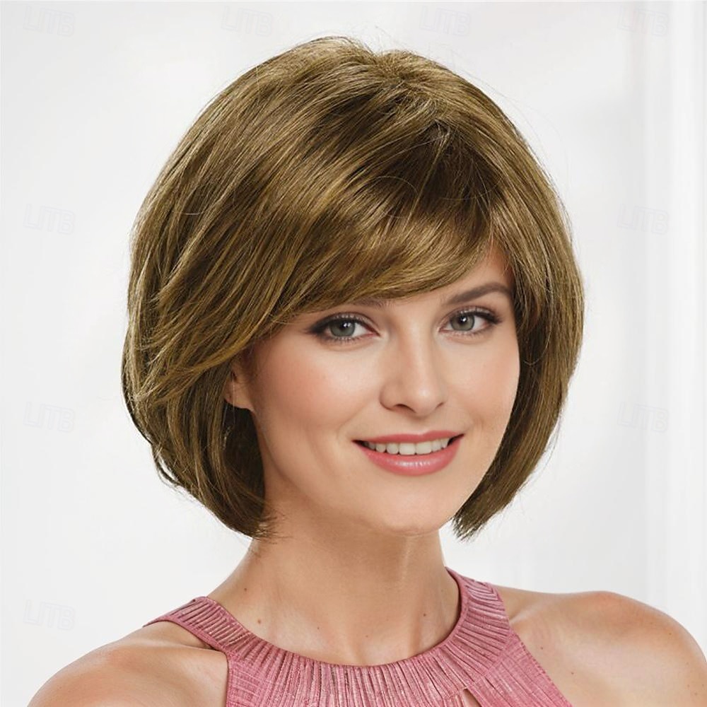 Parrucche sintetiche Riccio Con frangia A macchina Parrucca Corto A1 Capelli sintetici Per donna Soffice Di tendenza Facile da trasportare Marrone del 2025 a $18.99 –P2