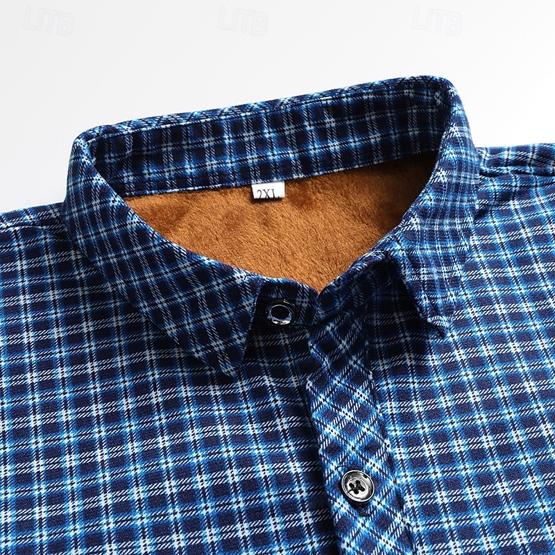 Per uomo Camicia casual Camicia di flanella Camicia a quadri Camicia con Bottoni Rosso Blu Manica Lunga Quadri Bavero Vacanza Casual Quotidiano Bottonato Abbigliamento Moda Casual Confortevole del 2026 a $22.99 –P1