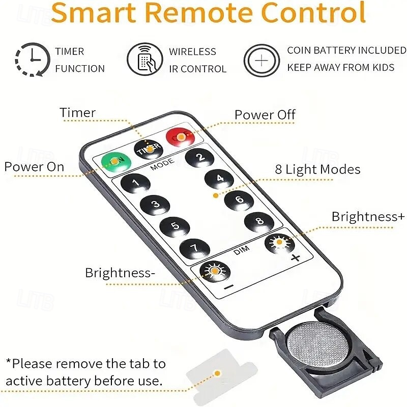USB-питание 4 м 90 светодиодных гирлянд в виде сосульки со снежинками с 18 акриловыми снежинками 8 режимов с пультом дистанционного управления праздничное украшение для Рождества 1 шт. 2026 - $51.99 –P12