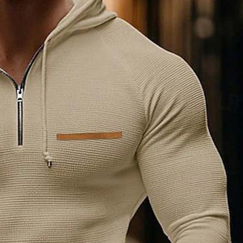 Homme Sweat à capuche Sweat-shirt zippé Abricot Noir Blanche Gris À capuche Uni Zip Up Poche Avant Sport & Loisir Occasionnel Quotidien Streetwear Frais Vêtements de sport Automne & Hiver Vêtement de 2025 ? $25.99 –P5