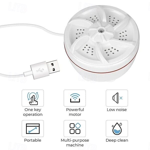 Mini lavatrice e lavastoviglie portatile automatica piccola turbo centrifuga lavatrice per calzini biancheria intima contenitore per borotalco comodo compatto aiutante per il bucato del 2025 a $16.99 –P6
