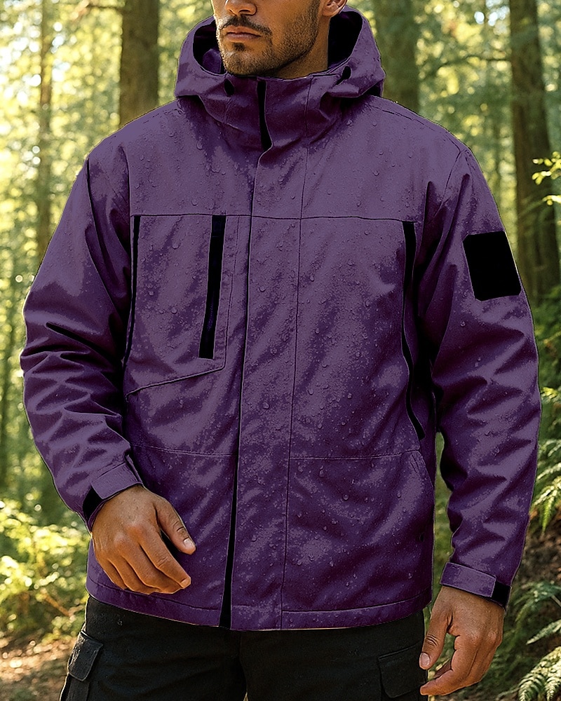 Homme Coupe-Vent Veste de randonnée Imperméable Extérieur Imperméable Coupe-vent Léger Tenues de randonnée Vêtements de randonnée Printemps Automne Top Camping / Randonnée / Spéléologie Course Noir de 2025 ? $28.99 –P6