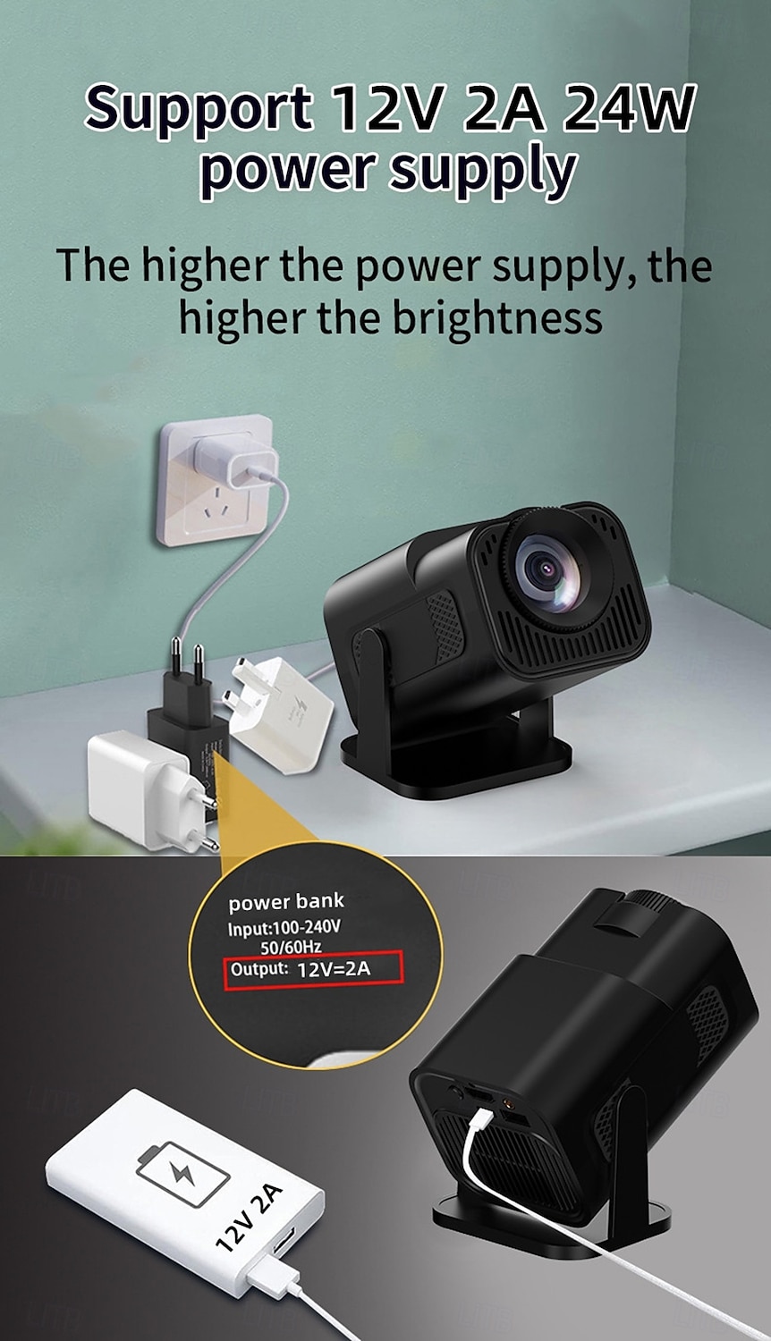 2025 New Y1S High Definition Mini LCD Projector Suitable for Home Theater and Outdoor Camping Remote Control Wireless Same Screen Playback on Mobile Phones with USB and Type Interfaces Suitable fo 2025 - $44.99 –P3