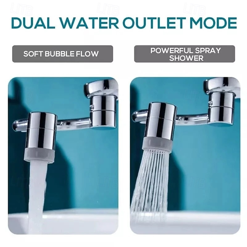U-Shape Universal Faucet Splash Proof Extender with Rotatable Joint C Type Mechanical Arm Design for Bathroom Sink Water Saving Bubbler Tap Attachment for Easy Washing 2025 - $11.99 –P7