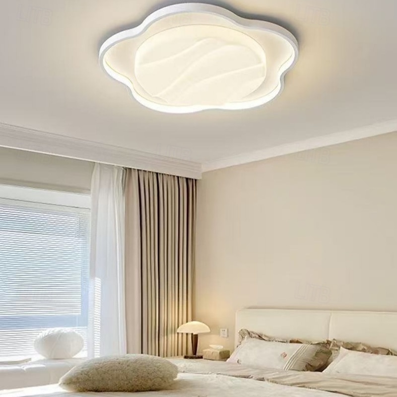 Modern Nordic Dimmable Ceiling Light, 50cm Diameter Round Design, Stepless Dimming, 60W LED Integrated, Ambient Light 2025 - $182.99 –P2