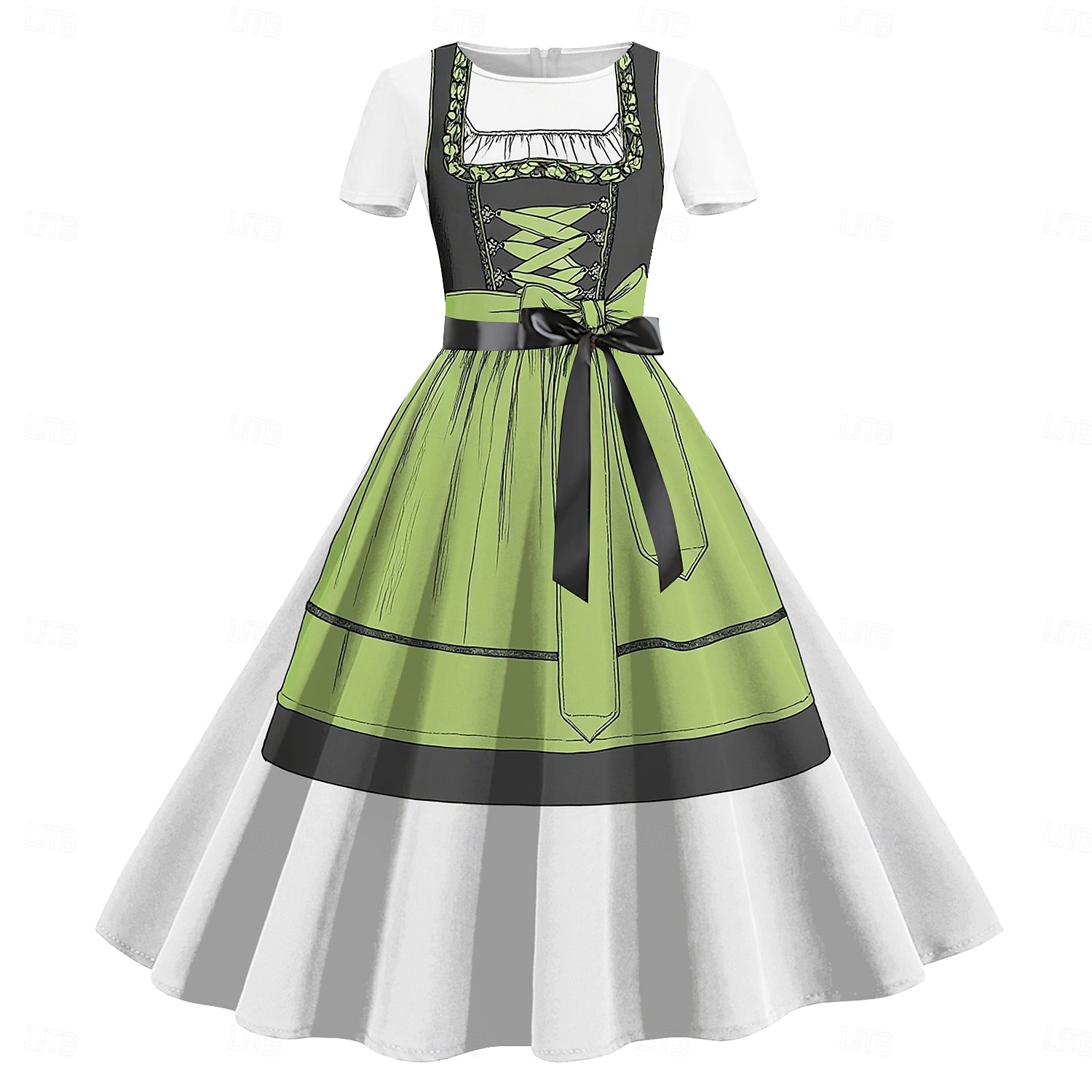 Vestidos bávaro Munich Alemán alpino Gráfico para Mujer Adulto Impresión 3D  para Carnaval Cerveza Oktoberfest Fiesta 2026 - $30.99 –P2