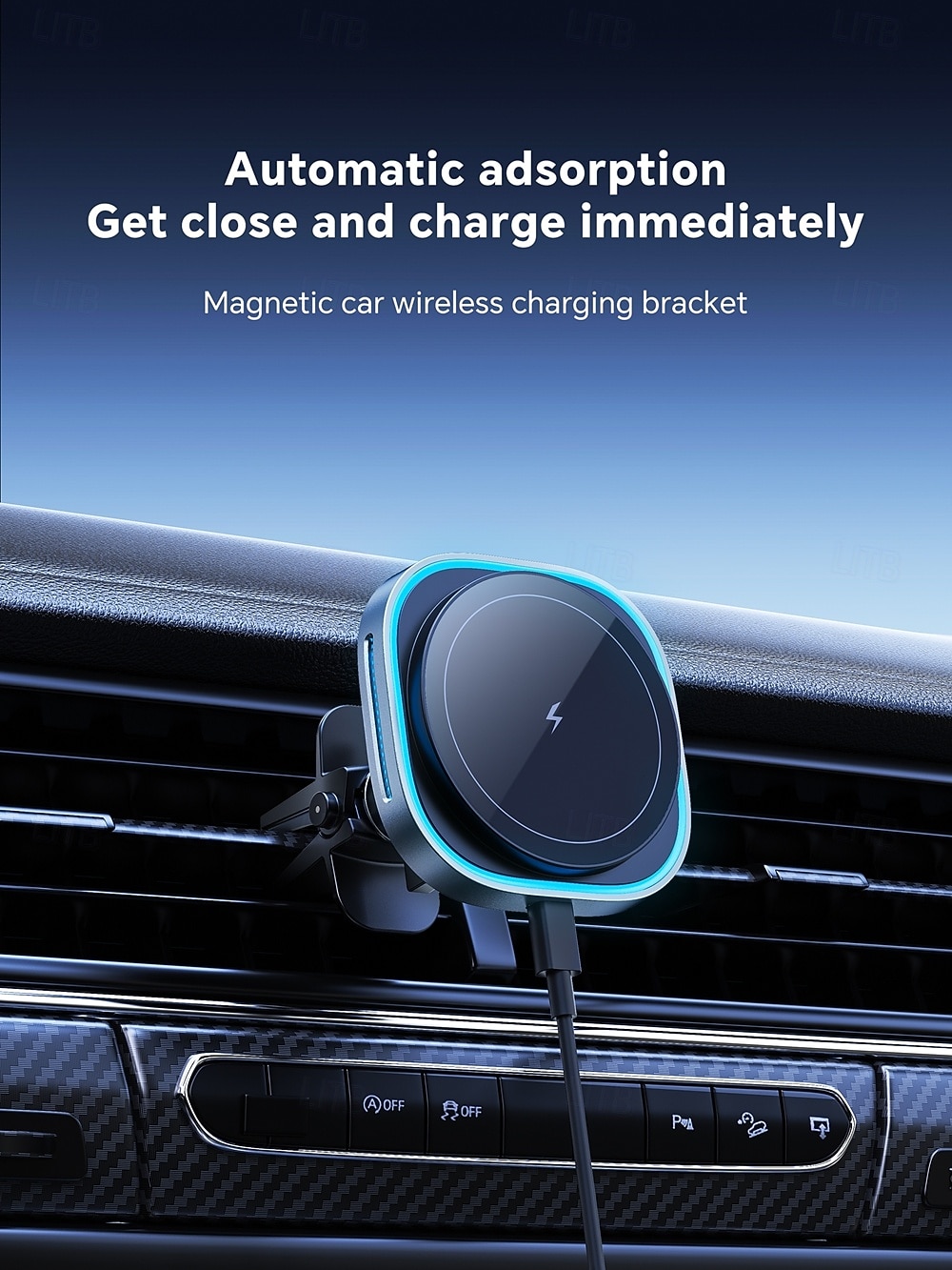 Qi2 15W Magnetic Car Phone Holder Wireless Charger Stand for IPhone 15 16 Pro Max Charging for Magsafe Car Charger LED INNOTREE 2026 - $38.99 –P1