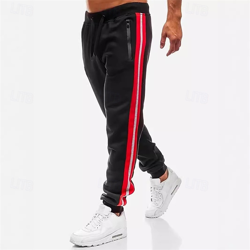Męskie Spodnie dresowe Uprawiający jogging Spodnie Kieszeń Elastyczny pas Ściągana na sznurek Kolorowy blok Komfort Sporty na świeżym powietrzu Codzienny Moda Codzienny Czarny Jasnoszary Średnio 2026 - $18.99 –P5